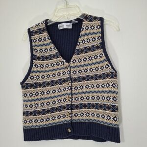 Baxter & Wells Patterned Knit Vest, Size PM